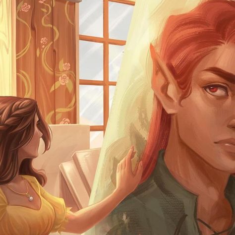 Acotar Lucien And Elain, Elain And Lucien, Lucien Vanserra, Elain Archeron, Acotar Fanart, Sara J Maas, Sjm Universe, Roses Book, Feyre And Rhysand