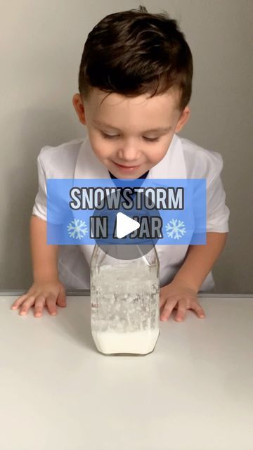 Science for Kids on Instagram: "Snowstorm in a Jar is a classic science activity for kids ❄️❄️❄️ We did this one last winter and plan to do it again.

✨Materials:
	•	Big jar
	•	Small jar
	•	Water
	•	Oil (any type)
	•	White paint (that can be mixed with water)
	•	Effervescent tablet

✨Science:
The process is simple: first, combine white paint with water and pour it into a jar filled with oil. The water sinks to the bottom since it’s heavier than the oil. Then, drop in an effervescent tablet. The tablet reacts with the water, creating bubbles of carbon dioxide (CO₂) gas. These bubbles rise, lifting the paint and creating a snowstorm effect. Once the bubbles pop and release the CO₂, the “snow” falls back down, and the process repeats. 

#scienceforkids #activitiesforkids #science #giggles #wi Snowstorm In A Jar, Science Activity For Kids, Paint With Water, Big Jar, Kids Work, Snow Falls, Science Activity, Science Activities For Kids, Do It Again