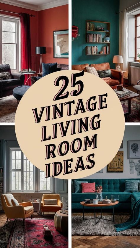 Bring retro charm to your space with 25 Vintage Living Room Ideas. Explore designs that evoke nostalgia and add character to your living room with vintage decor. Visit our site for more inspiration and tips on creating a vintage living room.nn Living Room Designs Aesthetic Vintage, Old School Living Room Ideas, 1940s Living Room Decor, 1930s Living Room Vintage, Vintage Charm Living Room, 1910 Living Room Interior Design, 1950s Design Interiors, 1948 Home Decor, Old Fashioned Living Room Decor