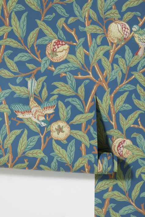 Both Wallpaper, Pomegranate Wallpaper, Arts And Crafts Wallpaper, England Architecture, Funky Bedroom, Wallpaper Unique, William Morris Prints, Morris And Co, Wallpaper Anthropologie