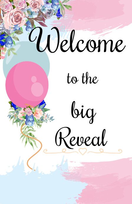 11,300 Free Templates for 'Gender reveal welcome sign' Gender Reveal Template, Tabloid Cover, Gender Reveal Invitations Template, Gender Reveal Signs, Gender Reveal Party Invitations, Free Baby Shower, How To Make Signs, Baby Shower Templates, Baby Gender Reveal Party