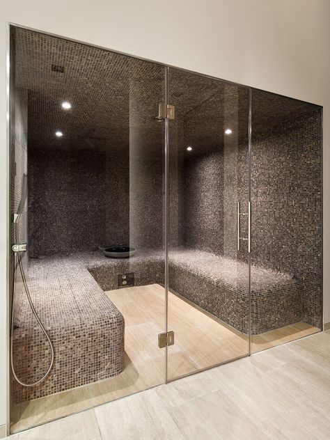 Home Steam Room, Steam Room Shower, Sauna A Vapor, Home Spa Room, Sauna Steam Room, Bathtub Decor, Bathroom Bathtub, Sauna Design, Spa Interior