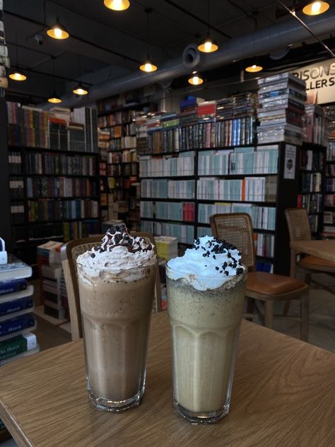 Cold coffee with books Book Store Date Aesthetic, Cold Coffee Aesthetic, Library Cafe, Coffee And Food, Date Aesthetic, Coffee Dates, Aesthetic Picture, Coffee Aesthetic, Cold Coffee