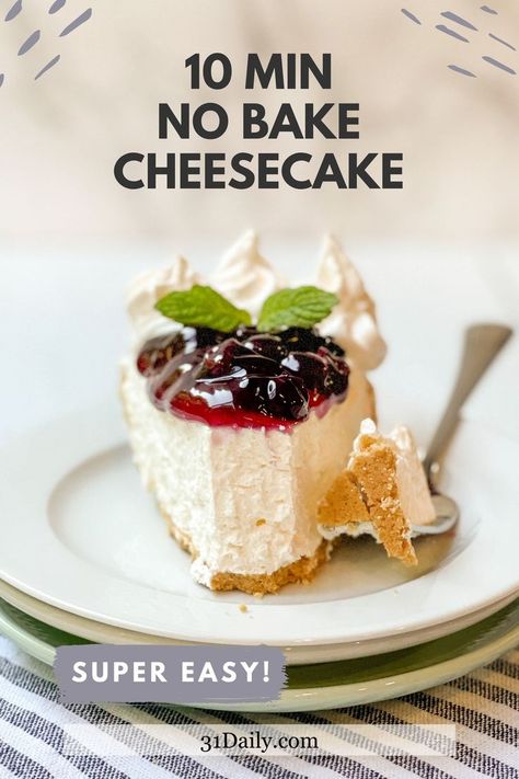 This No Bake Cheesecake is a 10-minute prep (plus chilling time), no-bake, foolproof way to make cheesecake, the easy way. And, it’s utterly delicious. Utterly simple. And one you’ll make often! Easiest No Bake Cheesecake, No Bake Cheesecake With Dream Whip, Diy No Bake Cheesecake, No Back Cheesecake Recipes Simple, Instant Cheesecake Recipes No Bake, No Bake Cheesecake Without Heavy Cream, Quick Cheesecake Recipes No Bake, Simple Cheesecake Recipe No Bake, Easy Cheesecake Recipes No Bake Simple