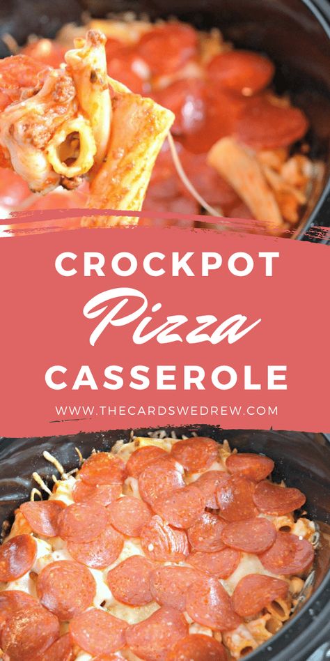 Crockpot Pizza Casserole, Crockpot Pizza, Easy Crockpot Meals, Crock Pot Pizza, Crock Pot Food, Crockpot Casserole, Easy Crockpot Dinners, Pizza Casserole, Easy Dinner Recipe