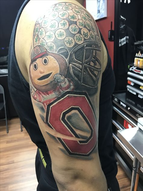 Ohio state Ohio State Buckeyes Tattoos For Guys, Ohio State Tattoos For Guys, Ohio State Buckeyes Tattoos, Buckeye Tattoo, Ohio State Tattoos, Ohio Tattoo, Buckeye Football, Beachy Tattoos, Ashley Jackson