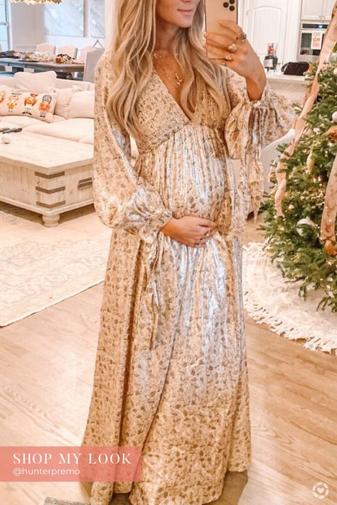 Pregnant Hippie Outfits, Marigold Maternity Dress, Baby Shower Maxi Dress, Boho Pregnant Outfits, Nye Maternity Outfits, Maternity Outfits For Baby Shower Winter, Maternity Nashville Outfits, Fall Maternity Dress Outfits, Winter Maternity Dress Outfits