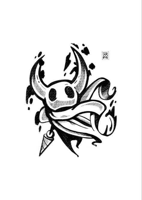 Hallow knight tattoo Hollow Knight Tattoo Ideas, Hollow Knight Drawing, Change Tattoo Ideas, Hollow Knight Characters, Knight Tattoo Design, Knight Tattoos, Hallow Knight, Knight Drawing, Team Cherry