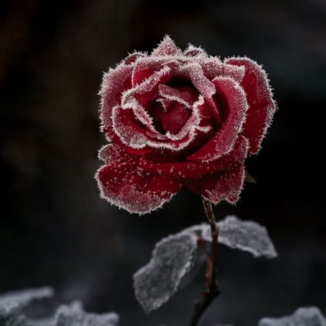 Roses In Snow, Winter Vampire, Five By Five, Snow Rose, Goth Garden, Rosé Aesthetic, Lovely Flowers Wallpaper, Witch Aesthetic, Red Art