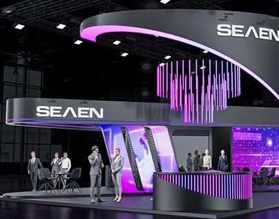 Trade Show Exhibit Design, Exibition Stalls Ideas, Event Booth Ideas, Podium Design, Expo Stand, Blender Ideas, Fair Stand, Exhibition Stall Design, Event Booth