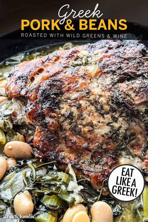 Pork Shoulder And Beans, Shredded Pork And Beans, Pork And White Beans, Smoked Pork And Beans Recipe, Pork Beans Recipe, Pork And Beans Recipe, Cozy Casseroles, Pork Gyros, Pork And Beans