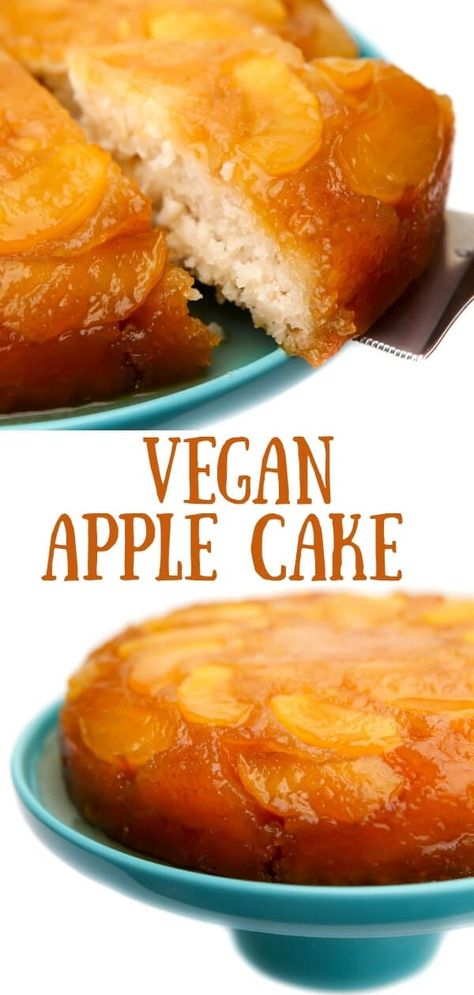 Caramel Apple Kits, Vegan Caramel Apple, Easy Salted Caramel, Vegan Apple Cake, Vegan Baking Recipes, Vegan Caramel, Vegan Apple, Vegan Thanksgiving Recipes, Vegan Cake Recipes