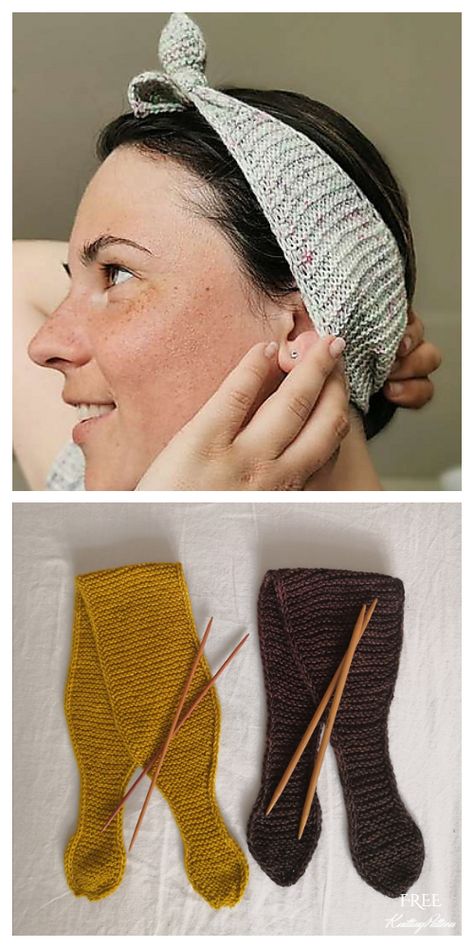 Knit Summer Headband Free Knitting Patterns East Knit Projects, Knitting Patterns Headband, Knitting With Cotton Yarn Patterns, Summer Knits Patterns Free, Small Knitting Patterns, Knitting Headband Patterns Free, Quick Knit Projects, Knit Hair Band, Summer Knit Projects