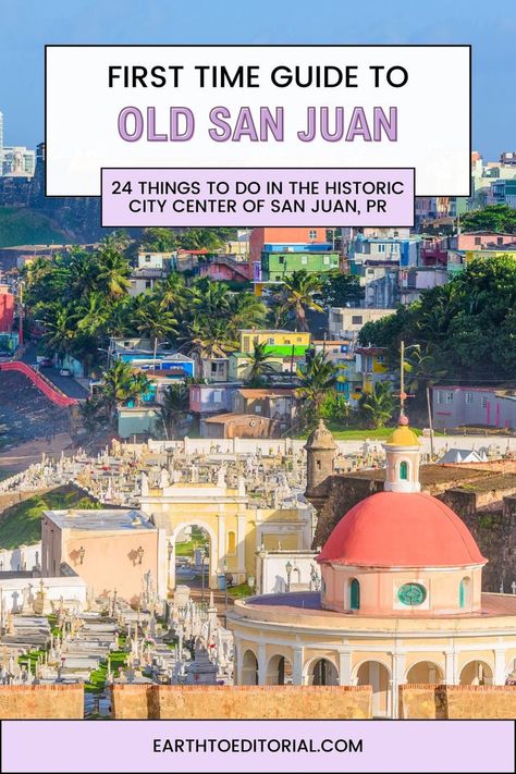 A view overlooking old town San Juan Puerto Rico. Puerto Rico Itinerary, Puerto Rico Trip, Old San Juan Puerto Rico, Puerto Rico Vacation, Christmas Cruises, Old San Juan, San Juan Puerto Rico, Ancient City, Caribbean Cruise