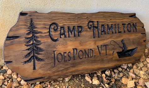 Camp Signs, Outdoor Wood Signs, Business Signs Outdoor, Cabin Signs, Personalized Wood Signs, Camping Signs, Wooden Boards, Home Sign, White Pine