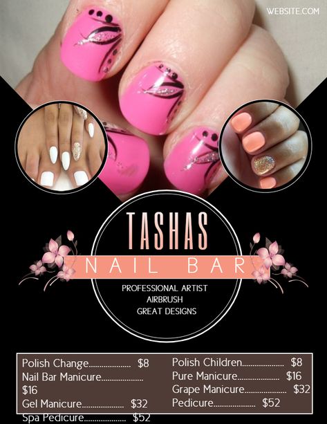 Nail bar and spa flyer template Mac Nails, Hair Dressing, Bling Acrylic Nails, Beach Nails, Nail Bar, Prom Nails, Fabulous Nails, Nail Extensions, Creative Nails