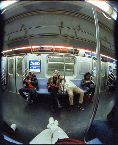 Nyc In The 90s, 90s Life Aesthetic, Nyc Brooklyn Aesthetic, On The Train Aesthetic, 90s Street Photography, Street Life Aesthetic, Mta Subway Aesthetic, Brooklyn 90s, 2000s New York Aesthetic