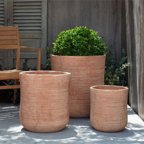 Aspen Planter || Terra Cotta | shop-campania Planter Makeover, Terra Cotta Planters, Outdoor Pottery, Terra Cotta Pottery, Campania International, Bunny Statue, Garden Aesthetic, Terracotta Planter, Garden Accents