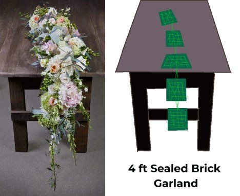 Diy Suspended Floral Arrangements, How To Make A Free Standing Flower Arrangement, Flat Flower Arrangements Centerpieces Table Runners, How To Make A Long Floral Centerpiece, Oblong Floral Arrangement, Long Centerpieces, Diy Waterfall, Flower Runner, Cascading Flowers