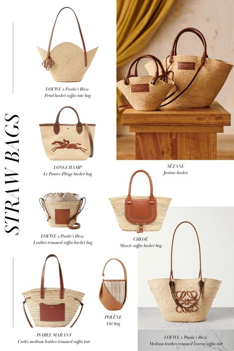 Straw Bag Outfit, Chic Mom Outfits, Market Basket Bag, Bags Inspiration, Rattan Bags, Spring Purses, Outfit Hacks, Luxury Bags Collection, Everyday Handbag