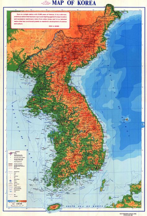 Map North Korea Map, South Korea Map, Korea Map, Restoration Hardware Home, Physical Map, Asia Map, Korean Peninsula, Alternate History, North And South