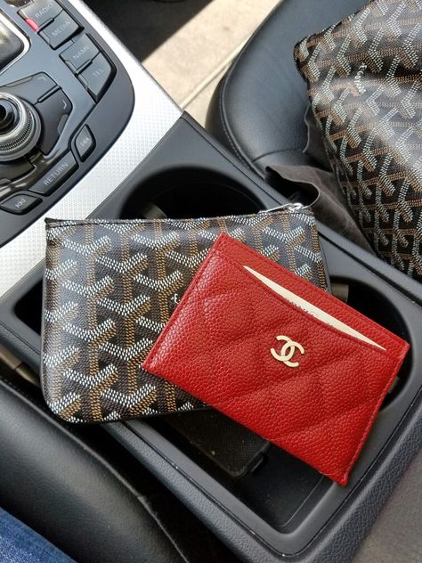 Using my #Chanel card case as a wallet while out and about Small Luxury Wallet, Chanel Card Holder Aesthetic, Luxury Wallets, Luxury Wallet Women, Designer Wallet, Goyard Clutch, Goyard Card Holder, Chanel Card Holder, Japanese Handbag