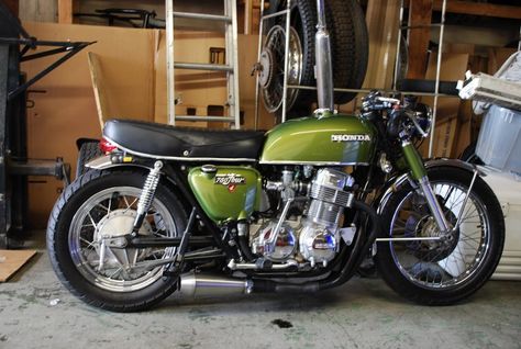 Cb 450 Cafe Racer, Motorcycle Green, Cb 750 Cafe Racer, Cb Cafe Racer, Cb750 Cafe, Cb750 Cafe Racer, Green Motorcycle, Cb 450, Vintage Honda Motorcycles