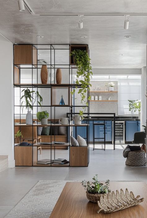 Unique Partition Design, Wall Partition Design, Condo Interior Design, Condo Living Room, Office Interior Design Modern, Condo Interior, Furniture Design Chair, Small Apartment Living Room, Living Room Partition