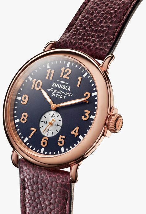 Shinola Watch, Shinola Detroit, Oxblood Leather, Cute Watches, Photography Work, Classic Leather, Men's Watch, Automatic Watch, Midnight Blue