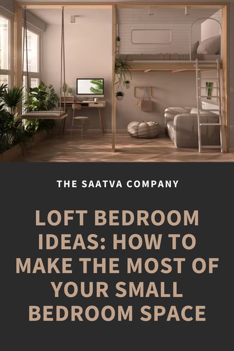 Adult Loft Bed For Small Rooms Hanging, Loft Bedroom With Balcony, Stylish Loft Bed, Scandi Loft Bed, Loft Bed Ideas For Small Rooms Diy Studio Apartments, Loft Single Bed, Queen Bed With Loft Above, Small Bedroom High Bed, Loft Bed Underneath Ideas