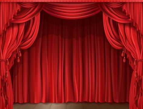 Stage curtain realistic | Free Vector #Freepik #freevector #background #banner #frame #poster Rich Bathroom, Theater Stage, Theatre Curtains, Curtains Classic, Stylish Shower Curtain, Stage Curtains, Metal Bookshelf, Shower Rods, Theatre Stage