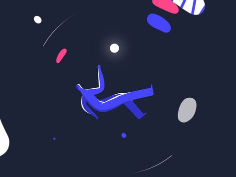 Collision Illustration, Motion Graphics Character Design, Space Motion Graphics, Calming Animation, Animation Gif Illustration, Spaceship Animation, Aftereffects Motion Graphics, Character Animation Gif, Behance Gif