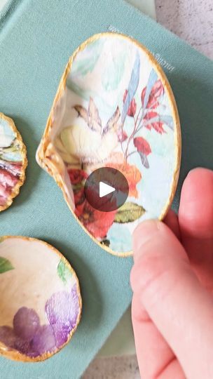 782K views · 15K reactions | Have you ever tried to decoupage seashells? It's so easy and you can make beautiful gifts and decor for your home! #crafts #diyprojects #seashells #decoupage | Sustain My Craft Habit - Clever DIY, Crafts & Upcycling Ideas | Sustain My Craft Habit - Clever DIY, Crafts & Upcycling Ideas · Original audio Decoupage Seashells, Seashell Bowl, Crafts Upcycling, Seashell Art Diy, Decoupage Decor, Upcycling Ideas, Spring Crafts For Kids, Modge Podge, Creative Arts And Crafts