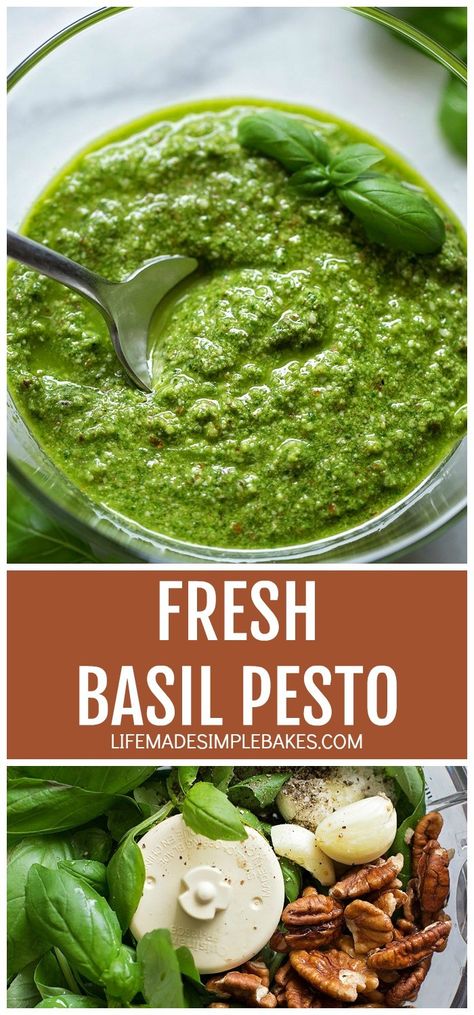 Easy Pesto Recipe, Fresh Basil Pesto Recipe, Pasta Soups, Fresh Basil Pesto, Basil Pesto Recipe, Pesto Sauce Recipe, Pesto Recipes, Creamy Pesto Pasta, Basil Pesto Sauce