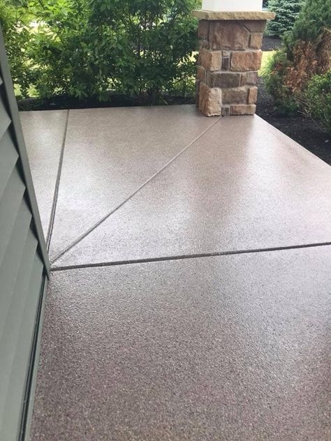 Patios — Apollo Concrete Coatings Concrete Patio Resurfacing, Garage Floor Coatings, Concrete Resurfacing, Concrete Coatings, Creek Bed, Patio Flooring, Slate Stone, Concrete Patio, Patio Spaces