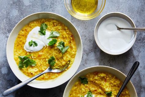 Khichdi Recipe, New York Times Cooking, Lentils And Rice, Moong Dal, How To Cook Beans, Long Grain Rice, Nyt Cooking, Mung Bean, Plum Tomatoes