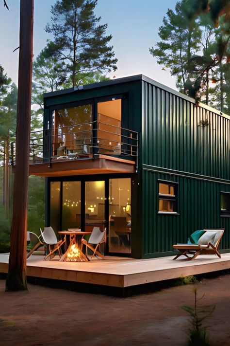 Double Wide Shipping Container Homes, Homes Made From Shipping Containers, One Story Container Homes, Double Container House, Connex Box Homes, Container Homes Ideas Design, Diy Container Home, Tiny House Shipping Container, Home Building Kits