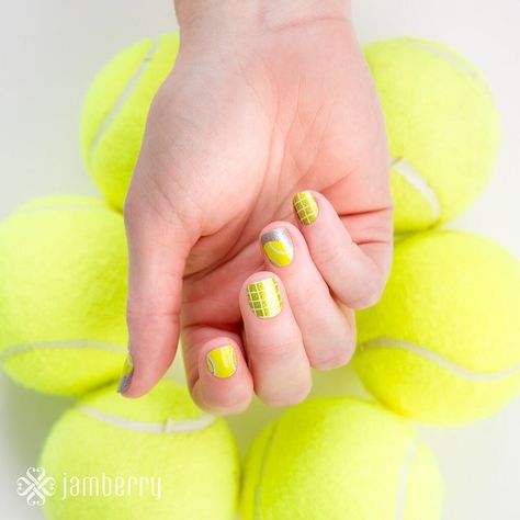 Tennis Nails, Old Navy Outfits, Gold Nail Polish, Pointed Nails, Match Point, Red Nail Polish, White Nail Polish, Jamberry Nail Wraps, Diy Nail Designs