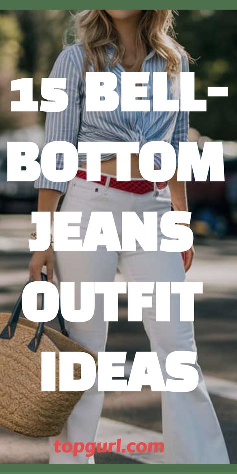 15 Bell-Bottom Jeans Outfit Ideas for Women to Rock That ’70s Style. How To Style Bell Bottoms Jeans, How To Style Bell Bottoms, Jeans Outfit Ideas For Women, Bottom Jeans Outfit, Bell Bottom Jeans Outfit, Velvet Bell Bottoms, Printed Bell Bottoms, Bell Bottoms Outfit, Jeans Outfit Ideas