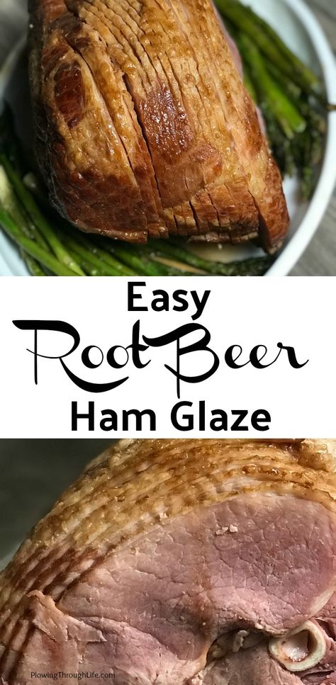 Easy Root Beer Ham Glaze - Plowing Through Life Root Beer Ham, Easy Meals For Picky Eaters, Beer Ham, Ham Glazes, Meals For Picky Eaters, Easy Ham Glaze, Cheap And Easy Meals, Pork Cooking Temperature, Cooking Tofu