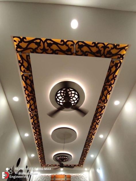 Amazing False Ceiling Decoration With CNC - Engineering Discoveries Cnc Fall Ceiling Design, Unique Ceiling Ideas, Leg Mehendi Design, Leg Mehendi, Simple False Ceiling, Hall Ceiling, Unique Wall Shelves, Living Room Lighting Design, Restroom Remodel