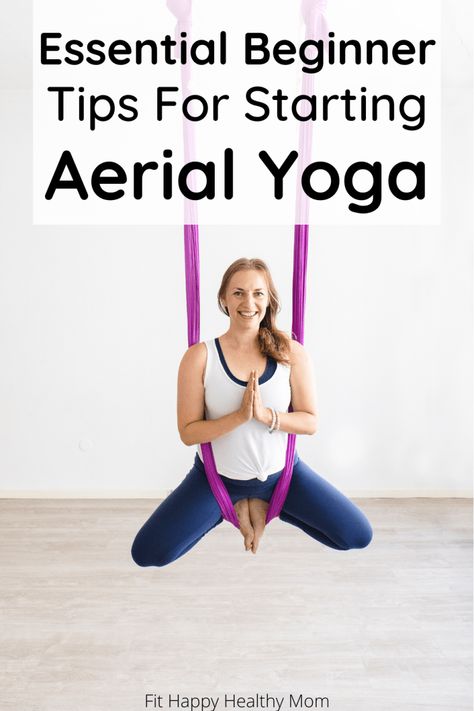 Tips For Aerial Yoga Beginners - Aerial Yoga Poses For Beginners, Yoga Hammock Poses, Yoga Trapeze Poses, Yoga Block Exercises, Aerial Yoga At Home, Aerial Silks Beginner, Ariel Yoga, Yoga Room Design, Yoga Trapeze