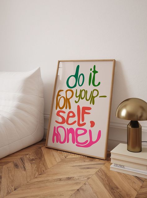 Do It For Yourself Quotes, Don't Over Think It, Dorm Room Art, Motivational Typography, Regnul Animal, Trends 2025, Apartment Goals, Pink Preppy, Ikea Frames