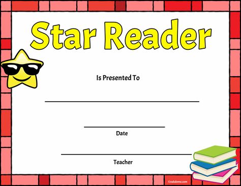 Reading Certificates Printable Free, Teacher Certificates, Encouraging Notes For Students, School Award Certificates, Reading Certificates, Certificate Ideas, Student Id Card, Preschool Charts, Teacher Classroom Supplies