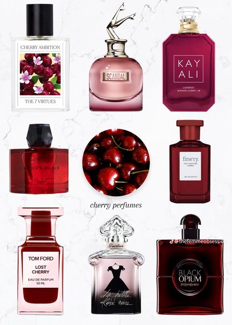 Fall Winter Perfumes, Winter Perfume For Women, Cherry Fragrance, Winter Perfume, Tom Ford Perfume, Perfume Storage, Fragrances Perfume Woman, Perfume Collection Fragrance, Perfume Scents