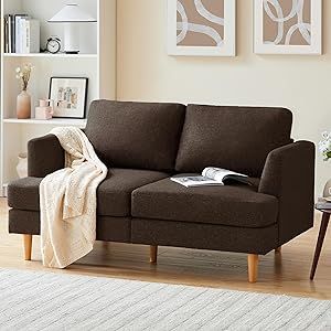 Small Couches, Small Couch In Bedroom, Brown Loveseat, Mid Century Modern Couch, Small Loveseat, Couches For Living Room, Couches For Small Spaces, Living Room Furniture Styles, Modern Sofa Couch