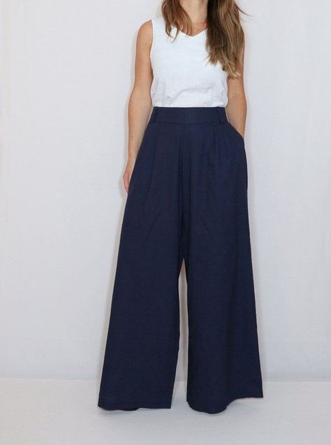 Blue Linen Pants Outfit, Navy Blue Linen Pants, Blue Linen Trousers, Blue Linen Pants, Linen Pants Outfit, Wide Leg Linen Trousers, Wide Leg Pants Outfit, Linen Wide Leg Pants, Navy Blue Linen