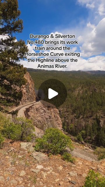 Durango & Silverton Railroad on Instagram: "Locomotive 480 letting its iconic whistles echo through the San Juan Mountains on the highline on its way home. 

Dak Dillion's D&S Work Train Photo Special 5/24
Video: @monarch_branch_rr

#steamlocomotive #steamwhistle #narrowgauge #durangosilvertontrain" Train Photo, The Highline, Work Train, San Juan Mountains, High Line, Steam Locomotive, Train Travel, A Train, Steam