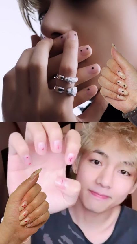 Army Nail Art, Bts Nails, Army Nails, K Pop Nails, Pop Nails, Idol Nails, Bts Tattoos, Hello Nails, Korean Nails