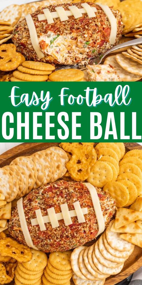 Onion Cheese Ball, Football Cheese Ball, Football Shaped Foods, Football Themed Food, Superbowl Party Appetizers, Super Bowl Party Snacks, Cheese Ball Recipes Easy, Football Party Foods, Football Appetizers